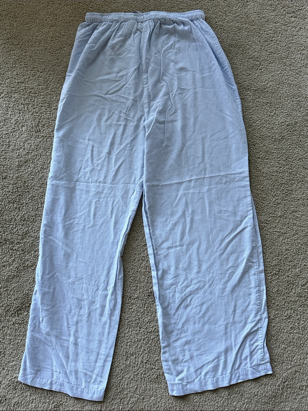 Victoria's Secret Light Blue Gingham Pajama Pants! - Picture 2 of 12